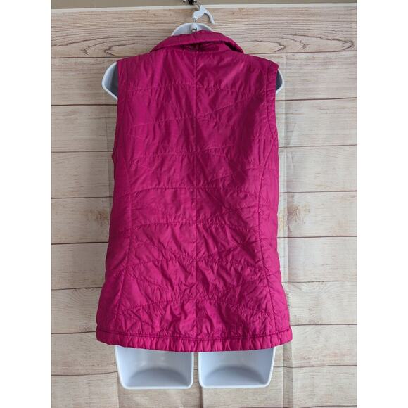 Columbia Vest Womens Medium Pink Full Zip Sleeveless Puffer Omni-Shield Heat - Picture 2 of 6